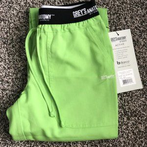 NWT Grey's Anatomy Women's 3 Pocket Logo Scrub Pant - Petite XXS